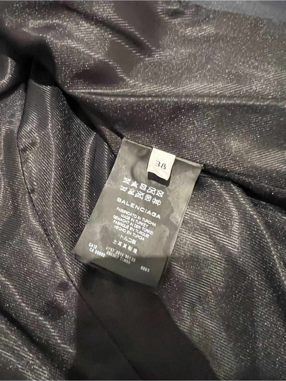 Balenciaga Dark Navy Leather Moto Jacket - Picture 5 of 16